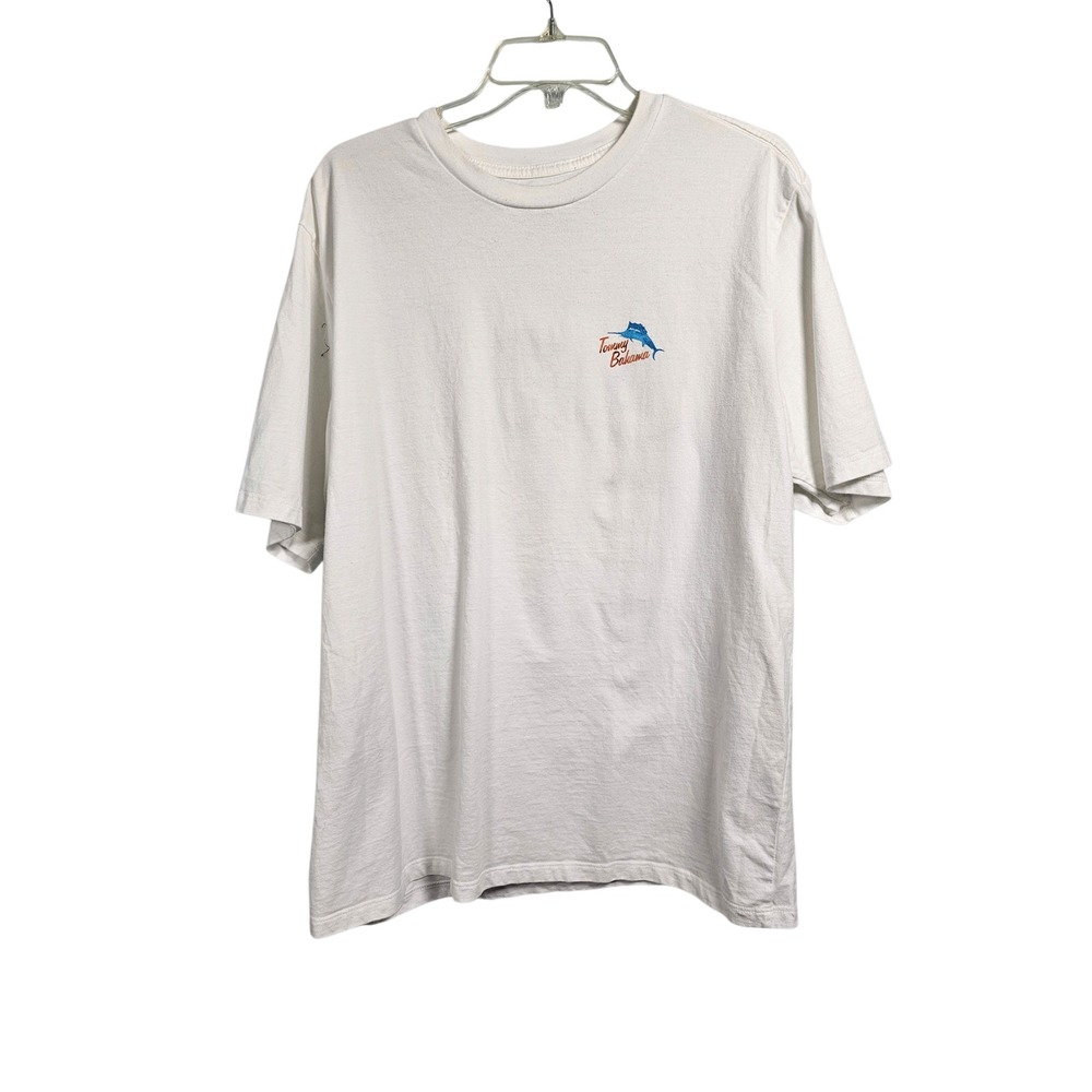 Tommy Bahama Graphic T-Shirt Coastal Nautical Last Crawl Lobster White Mens XL